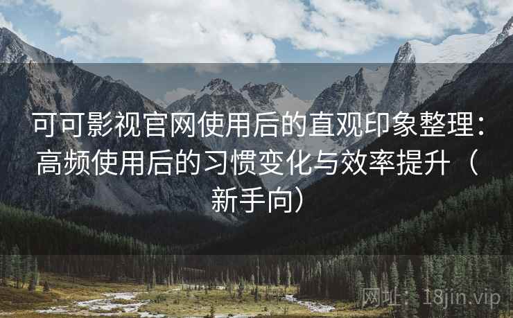 可可影视官网使用后的直观印象整理：高频使用后的习惯变化与效率提升（新手向）
